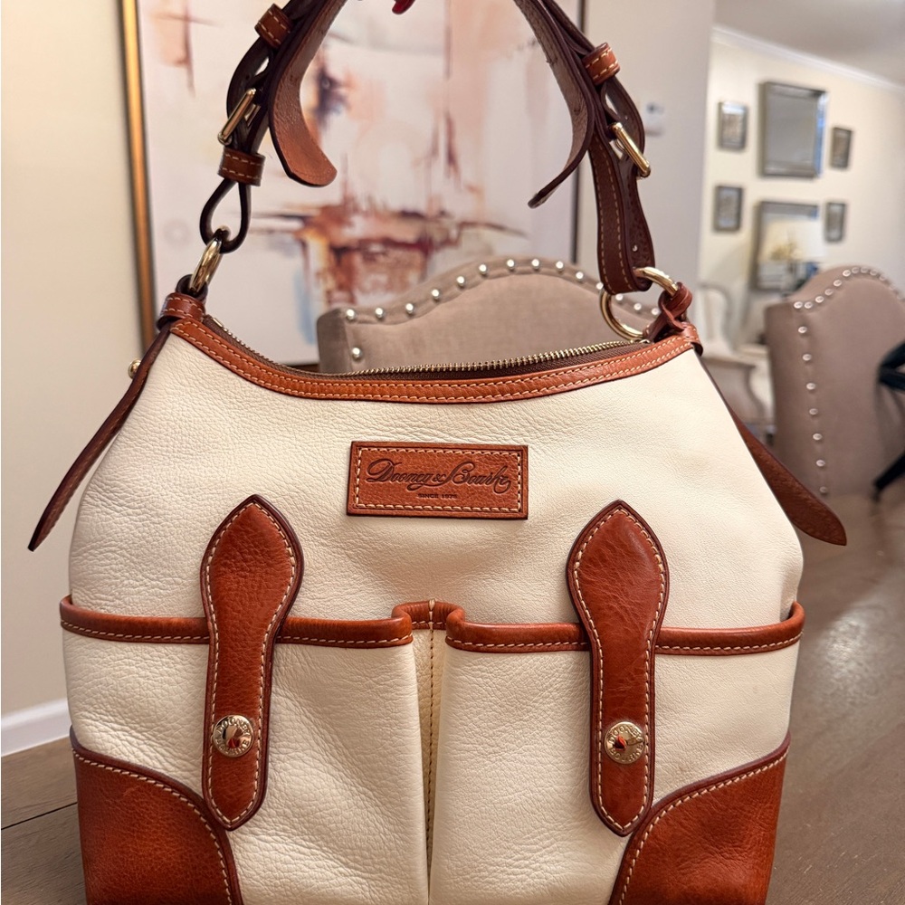Dooney & Bourke Tan and Cream Shoulder Bag